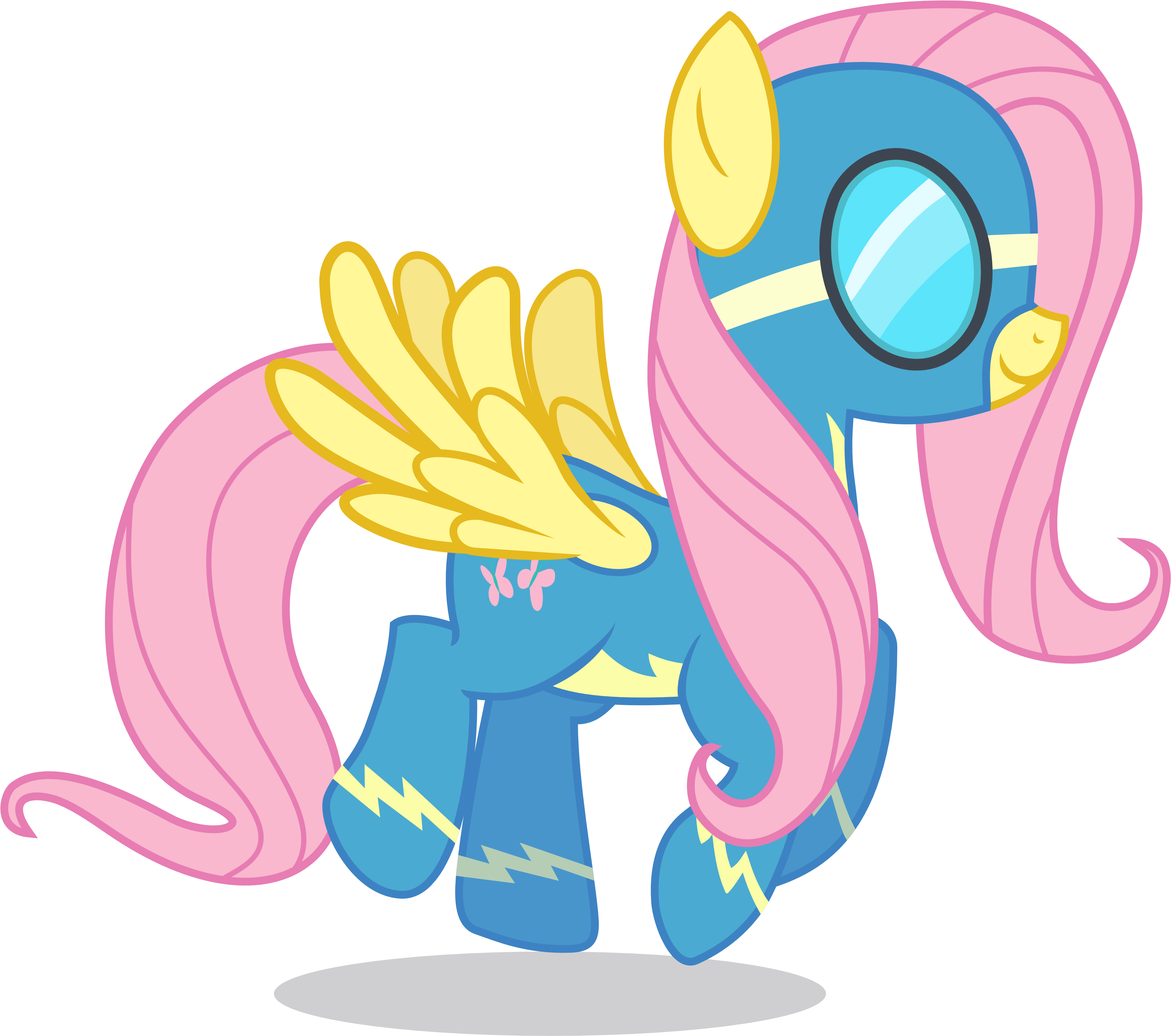 Fluttershy As A Wonderbolt By 90sigma Fluttershy As - Mlp Princess Luna Wonderbolt (4400x4400)