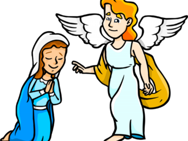 Angel Clipart Mary - Angel And Mary Clipart (640x480)