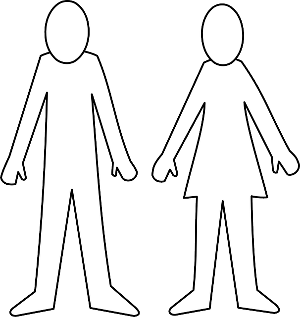 Man, Woman, Gender, Toilet, Human, People - Illustration (606x640)