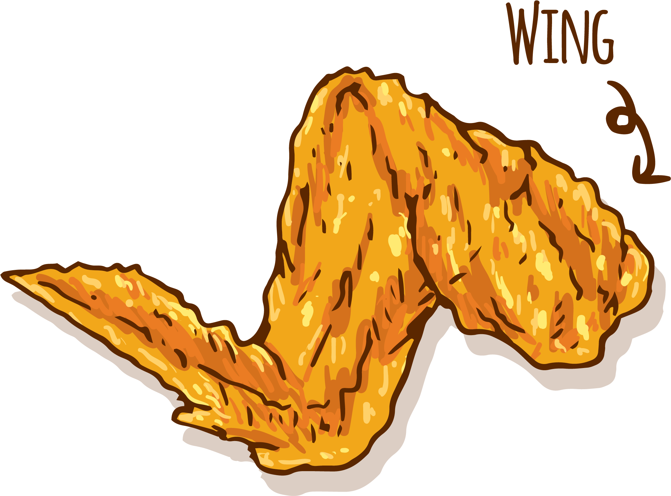 Hamburger Fried Chicken Buffalo Wing Fast Food - Chicken Wings Vector Png (2159x1623)