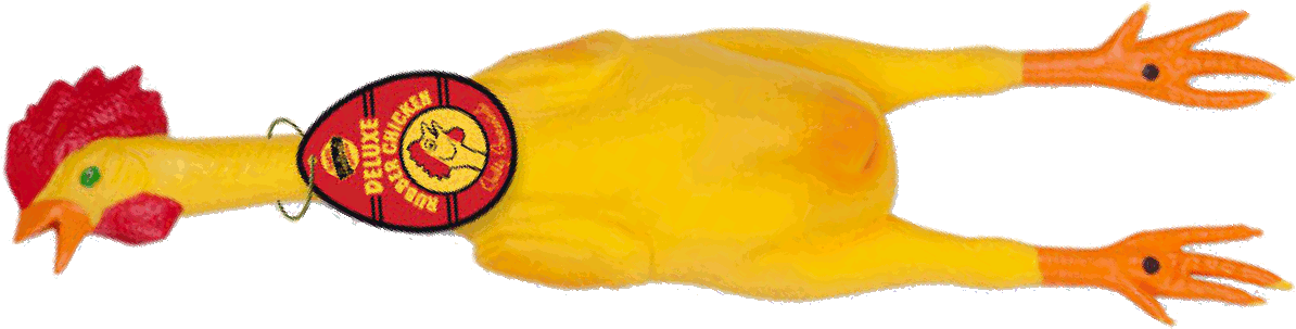 Rubber Chicken - Archie Mcphee Deluxe Rubber Chicken (1500x480)