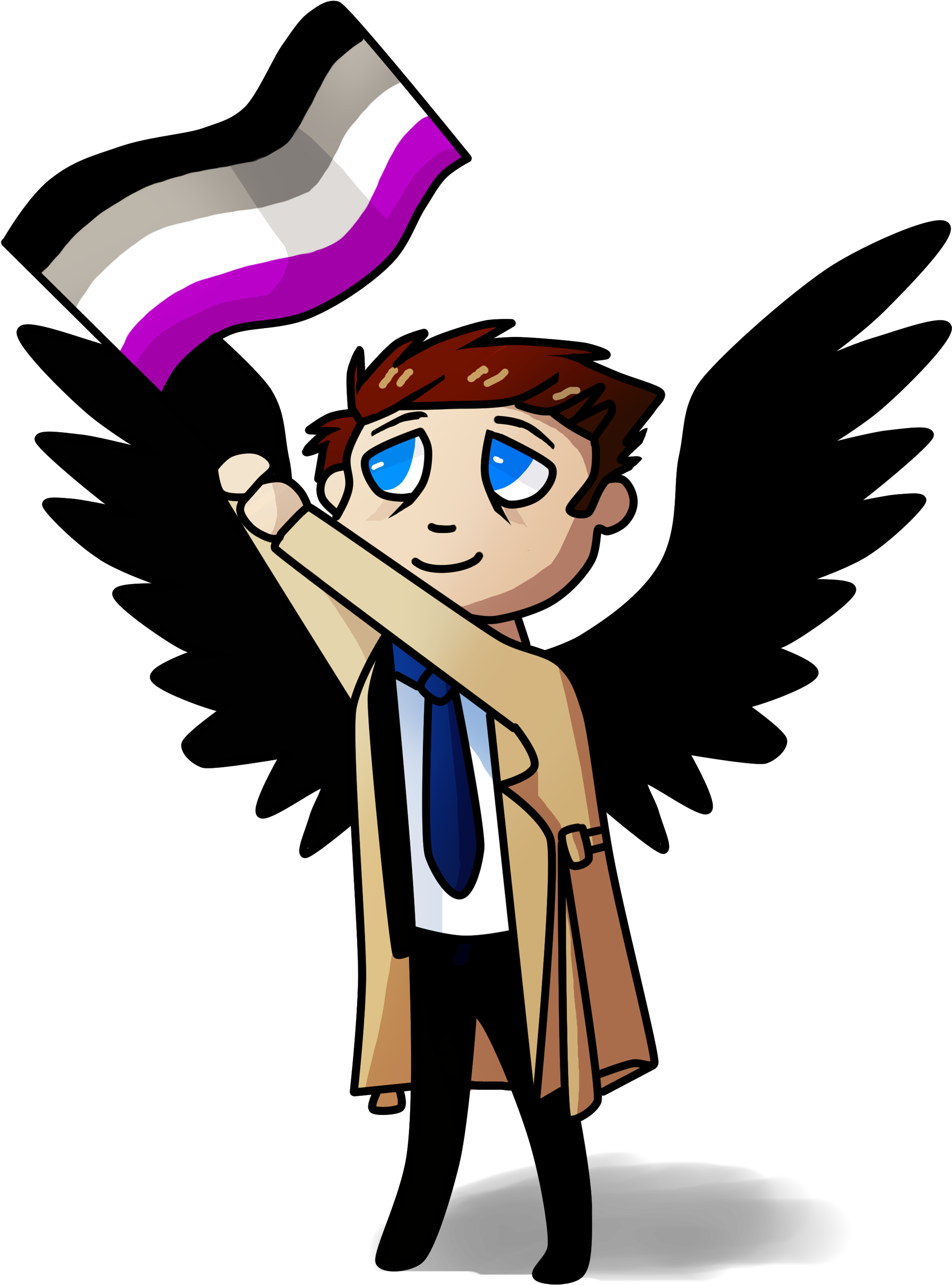 Asexual Castiel By Aquajayfeather Asexual Castiel By - Asexual Castiel (2000x2667)