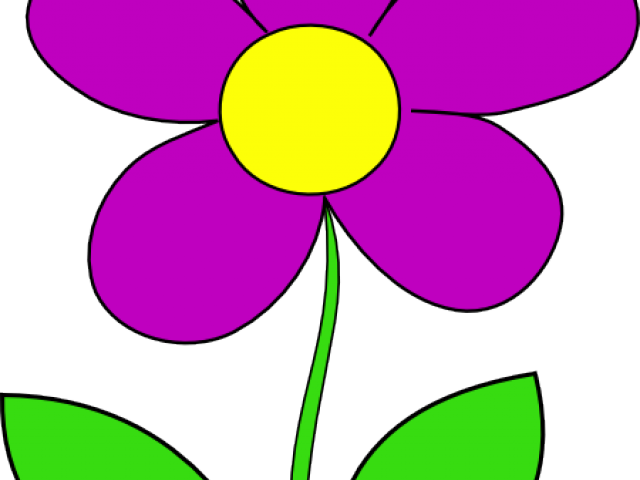 Purple Flower Clipart Tiny Flower - Cartoon Pictures Of Flowers (640x480)