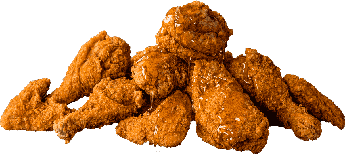 Cartoon Chicken Wing For Kids - Pollofrito Png (1200x538)