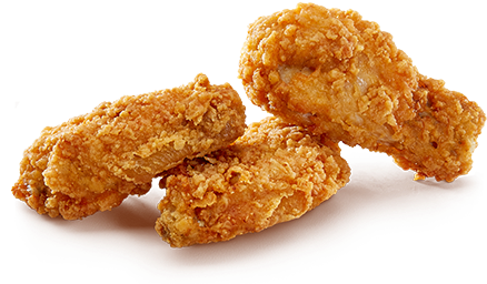 Fried Chicken Png - Kfc Fried Chicken Wings (443x320)