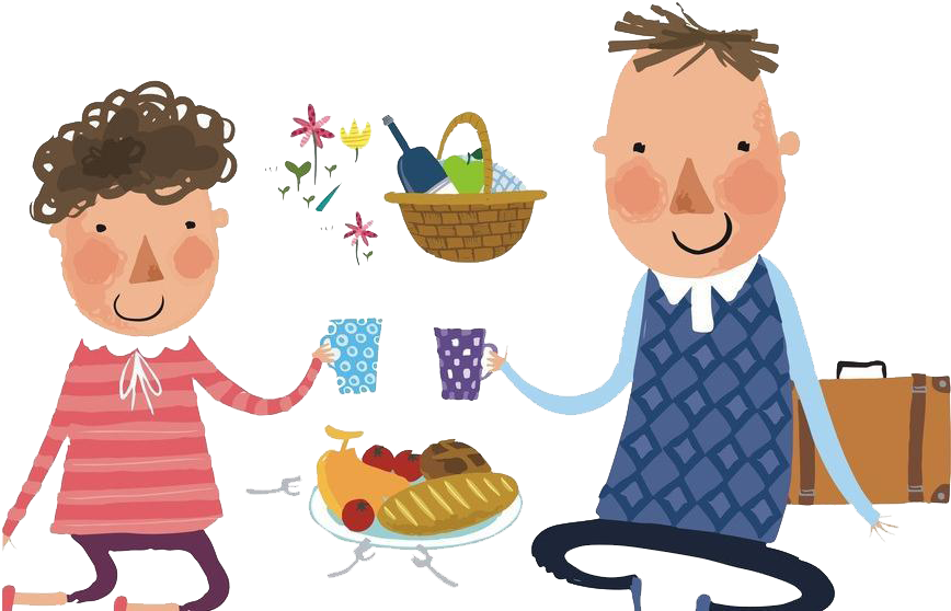 Cartoon Banquet Illustration - Vector Graphics (1024x557)