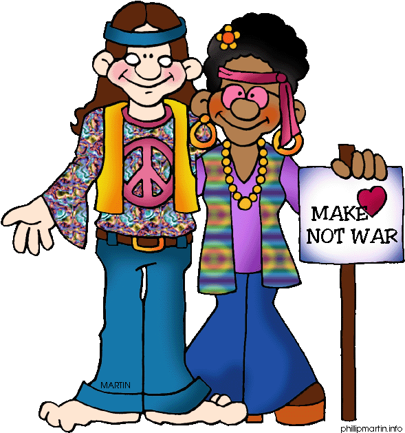 Hippie Clipart - Hippies Clipart (610x648)