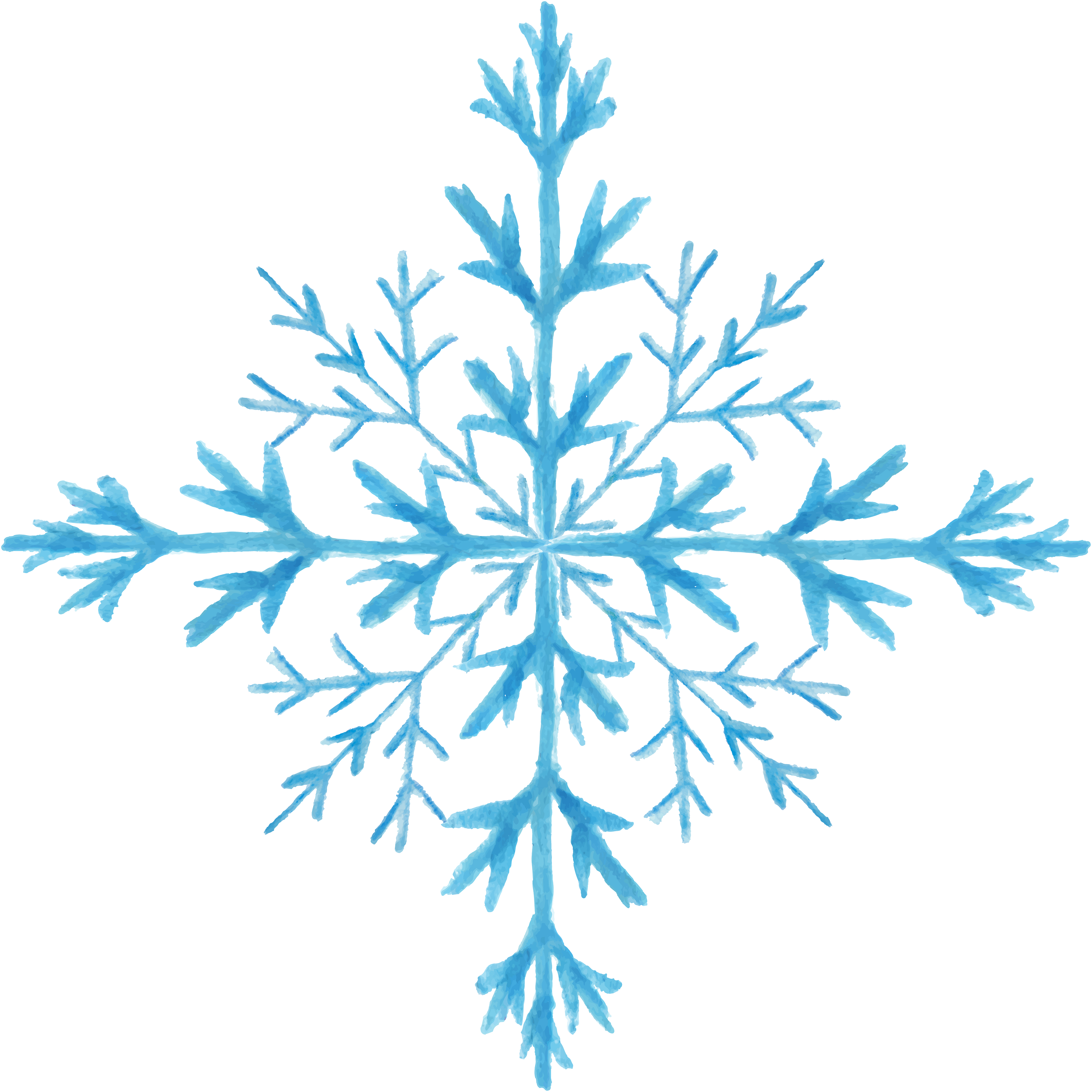 Hand-painted Watercolor Snowflake Pattern Material - Watercolor Painting (3500x3500)