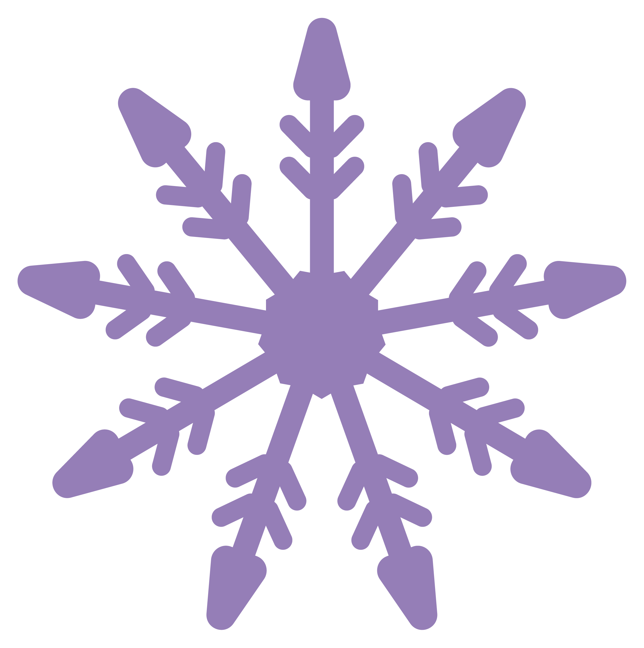 Snowflake Cartoon Drawing - Snowflakes Cartoon (2438x2456)