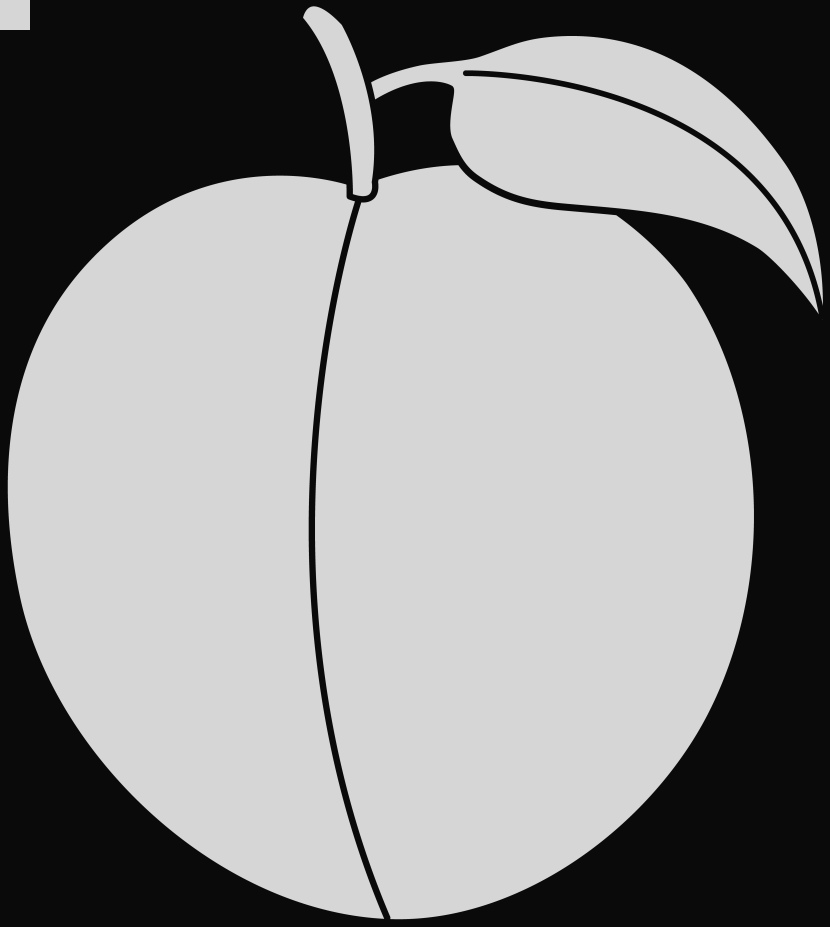 Peach Clip Art One Peach Outline Clip Art Georgia Clipart - Charing Cross Tube Station (830x927)