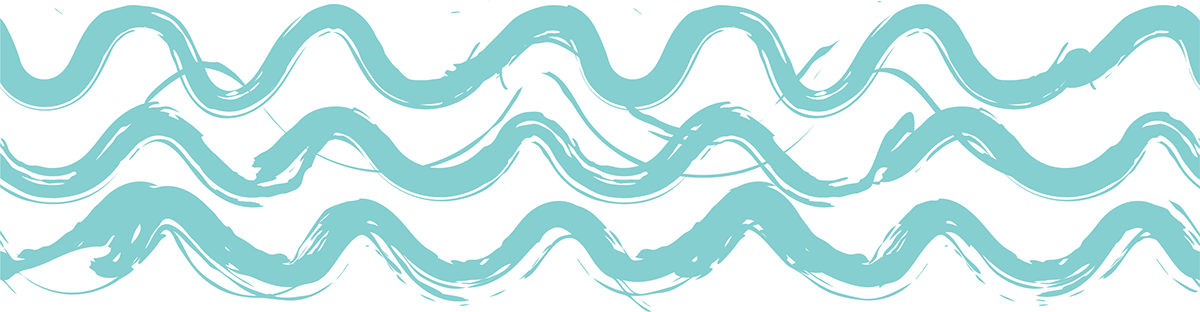 Free Vector Watercolor Waves - Watercolor Wave Clipart Png (1200x312)