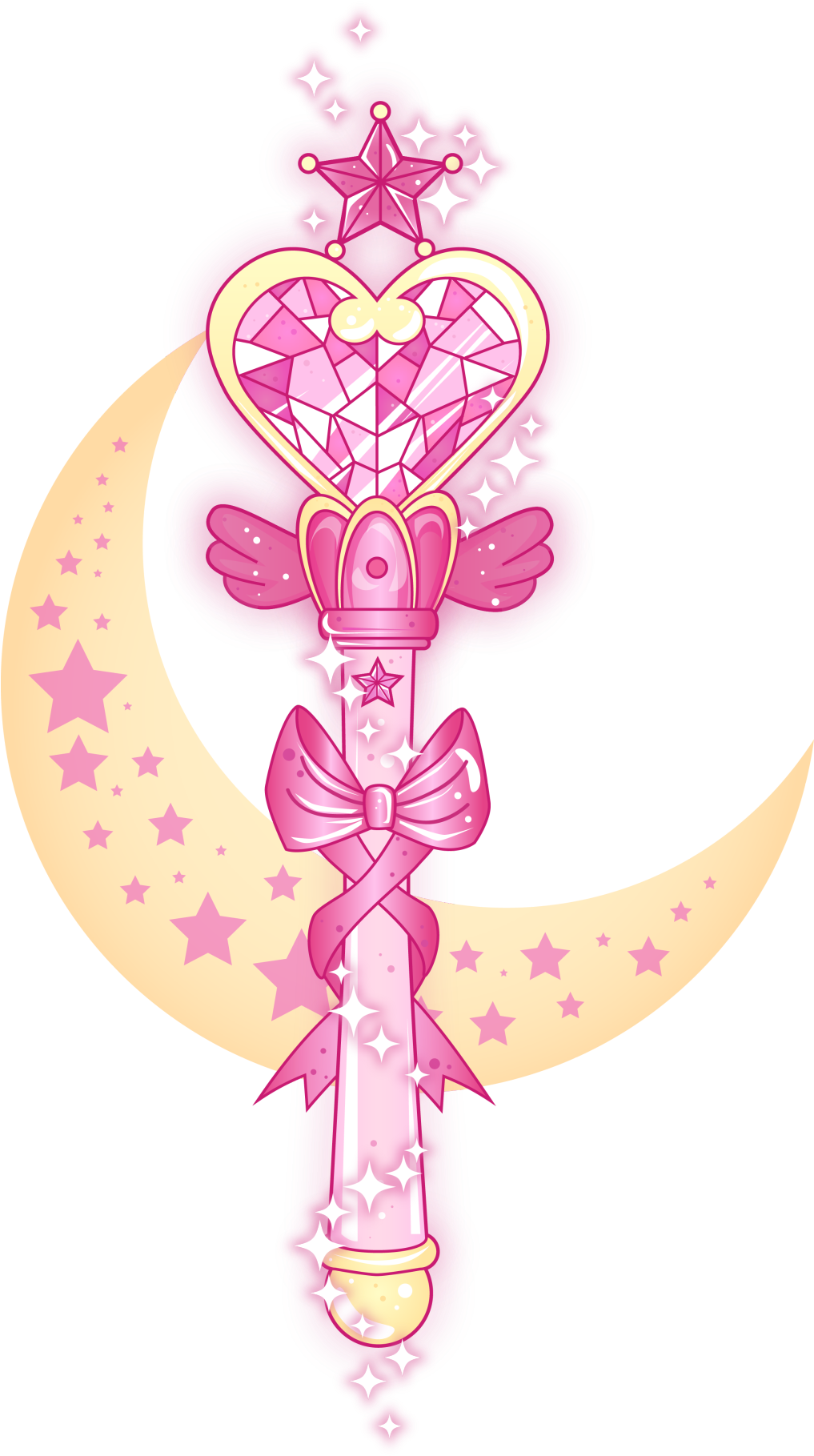 Made Another 'fight Like A Mahou Shoujo' Piece - Magical Girl Wand Designs (1016x1920)