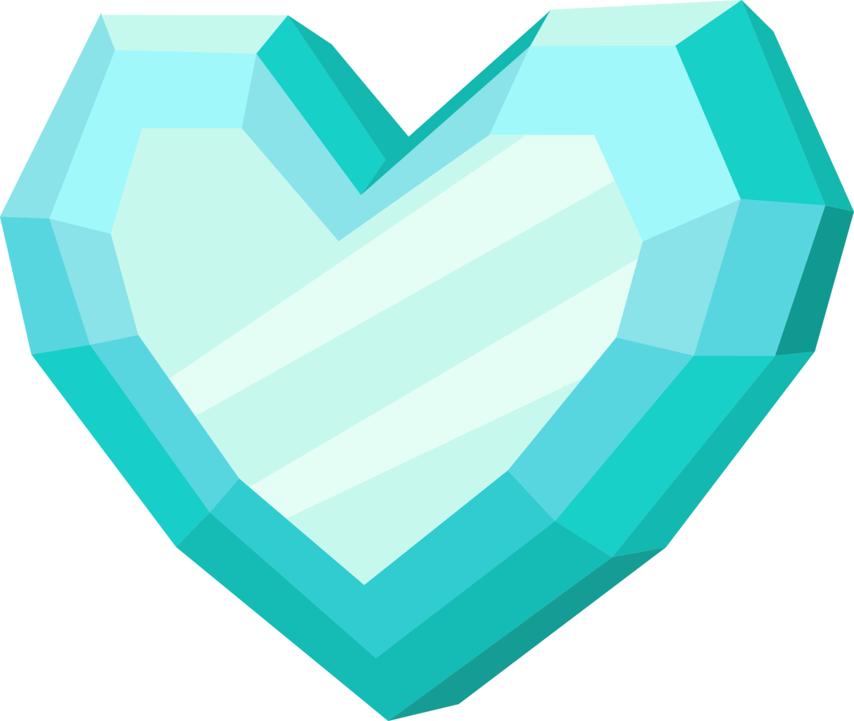 Crystal Clipart Svg - Crystal Heart Transparent Background (1213x1024)