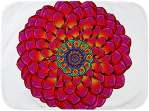 Dahlia Flower Endless Eye Abstract Baby Blanket - Stained Glass (350x350)