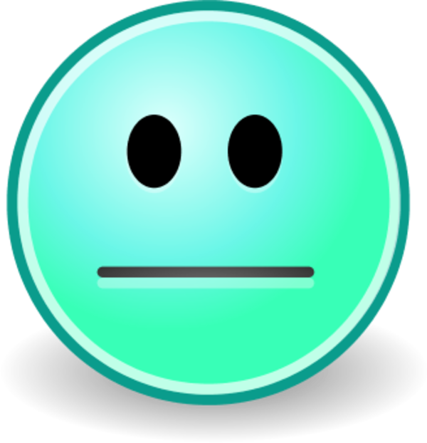 Plain Face Emoticon Clipart - Plain Face Clip Art (600x622)