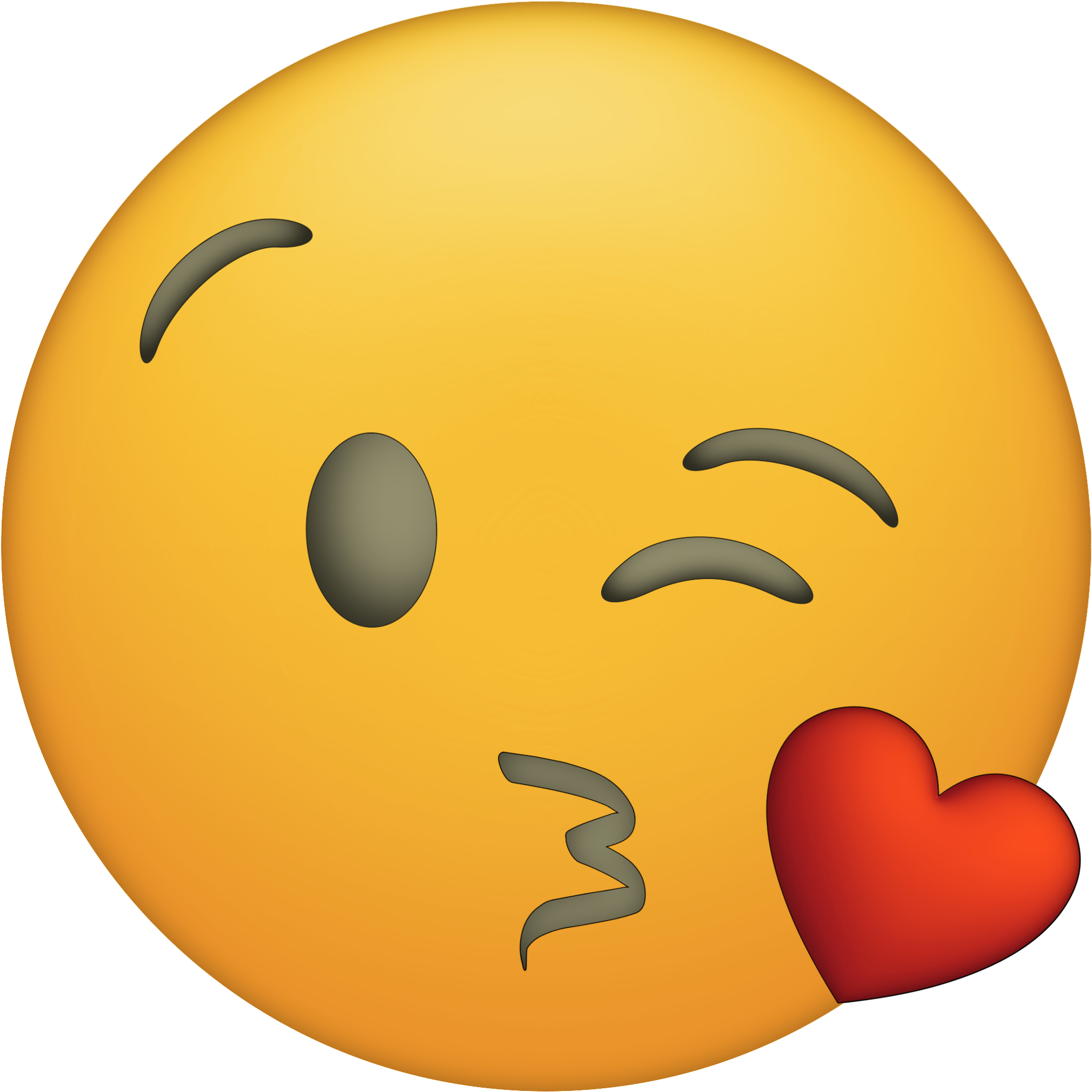 Com Wp Content Uploads 2017 06 Kissy Face - Emoji Winky Face Png (2083x2083)