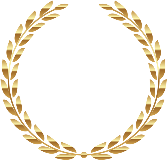 Transparent Gold Wreath Png Clipart Picture - Gold Laurel Leaf Png (600x578)