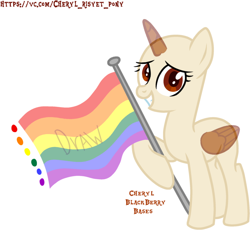 Cherylblackberrychan Pony Holds The Flag By Cherylblackberrychan - Flag Of The United States (1024x864)