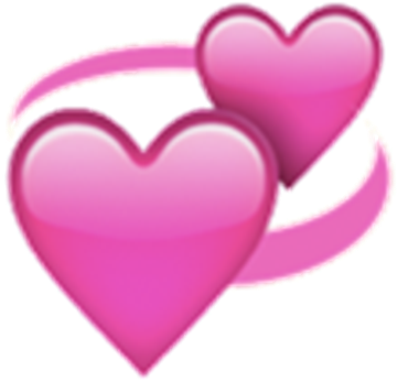 Emoji Revolving Hearts - Revolving Heart Emoji Png (420x420)