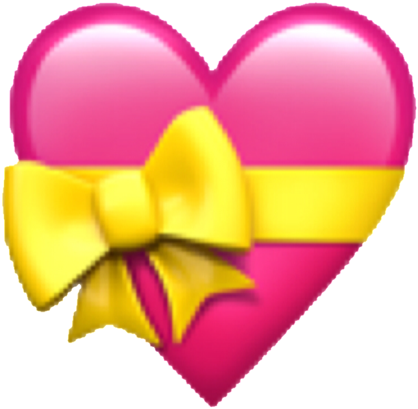 Ios Emoji✨ Emoji Iphone Ios Heart Hearts Spin Edit - Heart With Ribbon Emoji (1024x818)