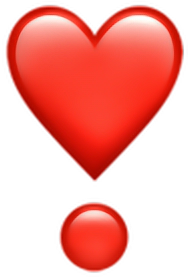 Heart Emoji Heartemoji Iphone - Heart Exclamation Point Emoji (576x576)