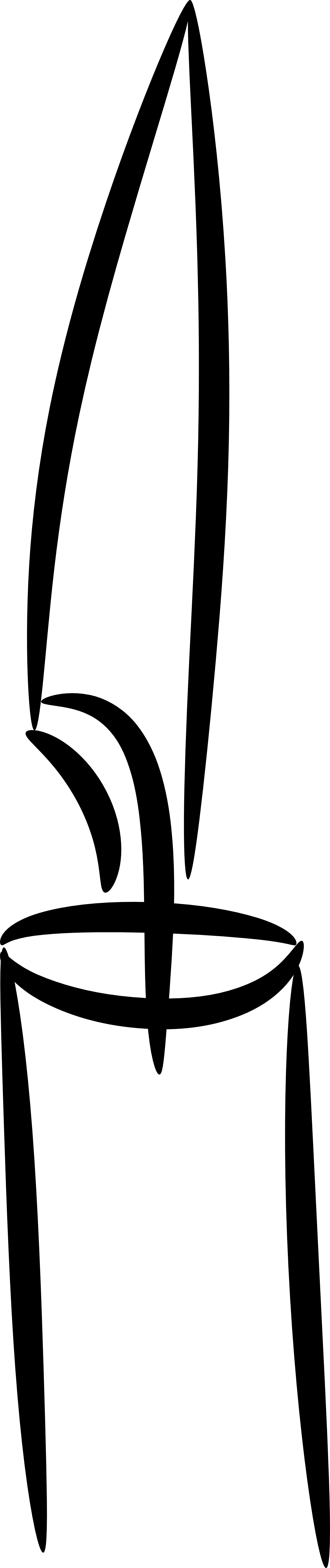 Candle Clipart Black And White - Clip Art (1331x6325)