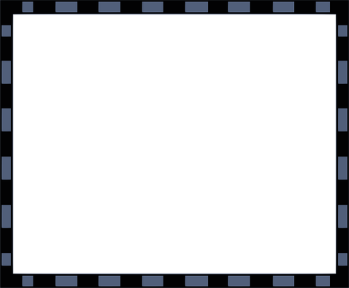 Black And Blue Rectangular Border Vector Illustration - Black Borders (500x412)
