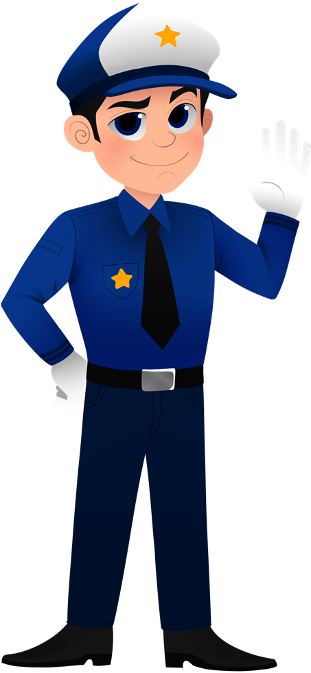 Free Cartoon Policeman Clip Art - Cartoon (600x1030)