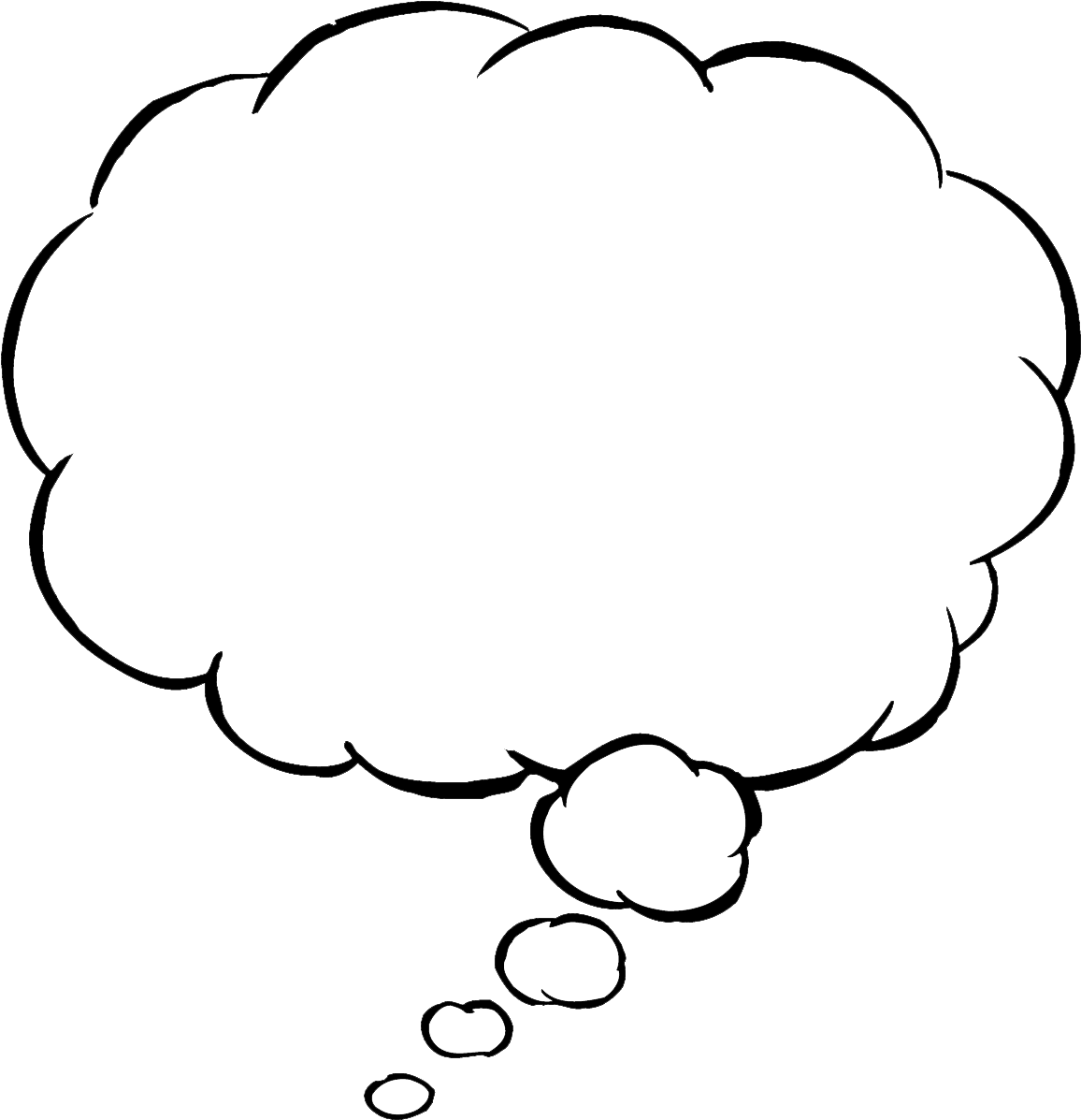 Speech Balloon Clip Art - Thinking Bubble Png (1200x1239)