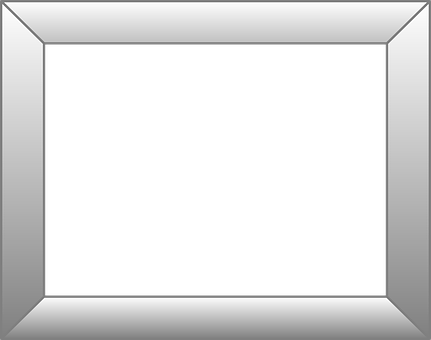 Bevel Border Frame Grey Rectangle Border B - Style (431x340)