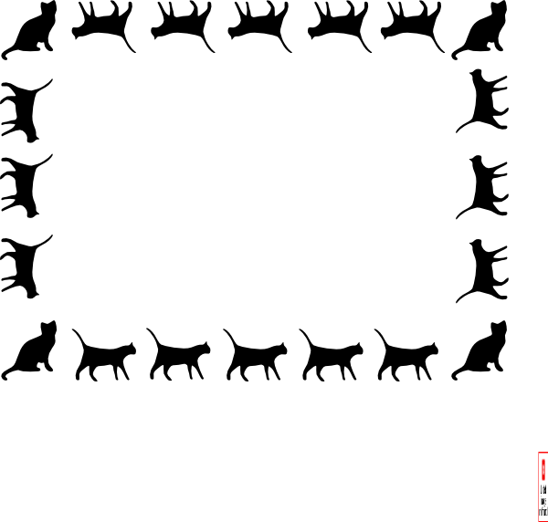 Motorcycle Border Cliparts - Cat Silhouette Clip Art (600x572)