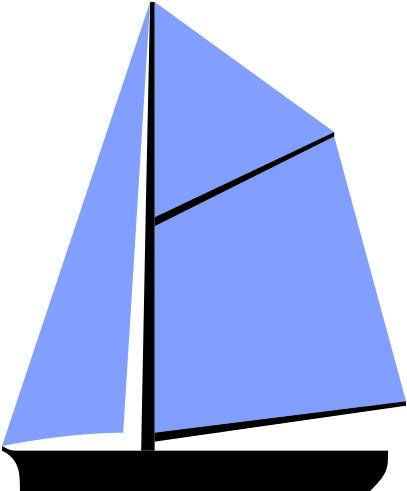 Gaff-rigged Sloop With A Gaff Topsail - Petit Voilier A Mat Unique (440x525)