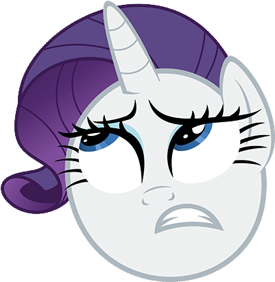 Rarity Rainbow Dash Applejack Face Purple Nose Violet - Cartoon (520x520)