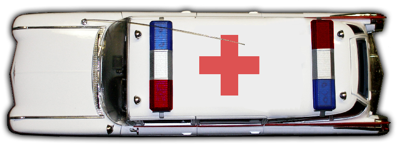 Also Added A Shadow - Top View Of Ghostbusters Car (828x324)