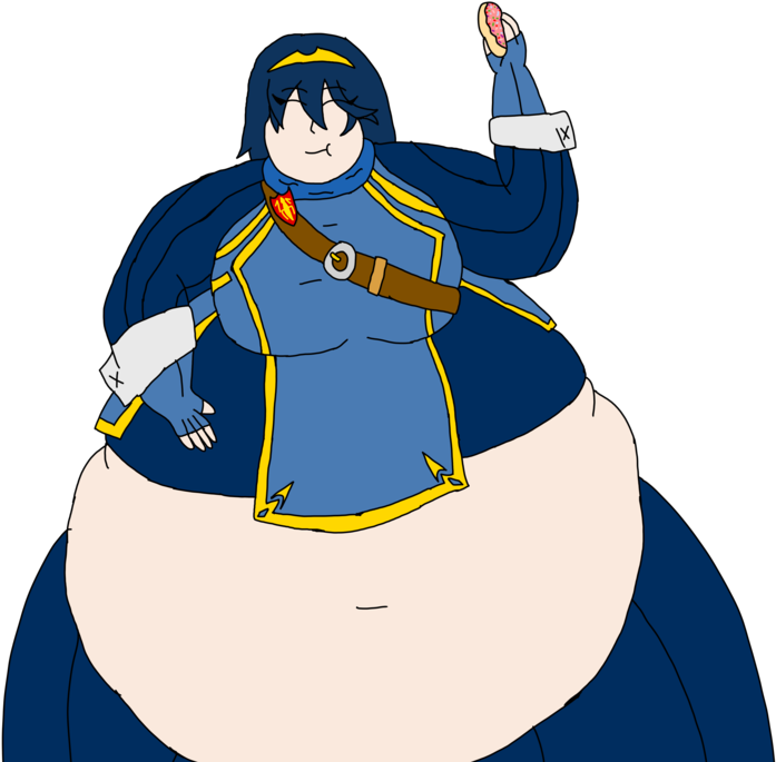 Lucina Eating A Donut By Deidking100 - Cartoon (1116x715)