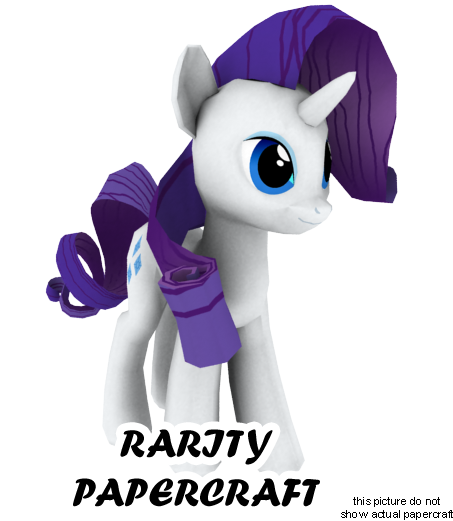 Rarity Papercraft By Darth-biomech - Papercraft My Little Pony Rarity (520x520)