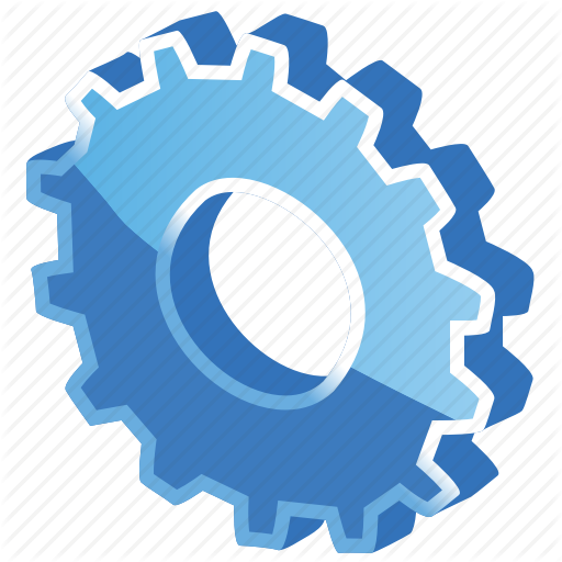 Gear, Building Tools, Mechanical, Engineering Png Image - 3d Blue Gear Png (512x512)