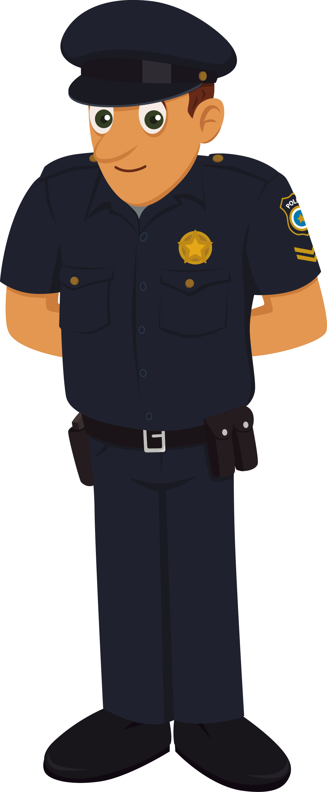 Police Officer Police Uniforms Of The United States - Police Officer Character Png (1094x2648)