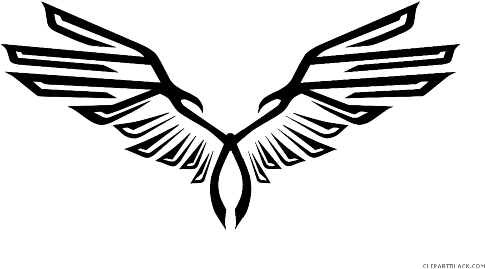 Eagle Wings Animal Free Black White Clipart Images - Eagle Wings Png (1024x667)