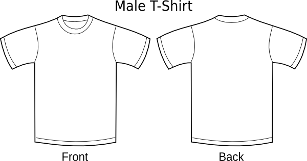 White Tee Clip Art At Clker Com Vector Clip Art Online - T Shirt Design Drawing (600x316)