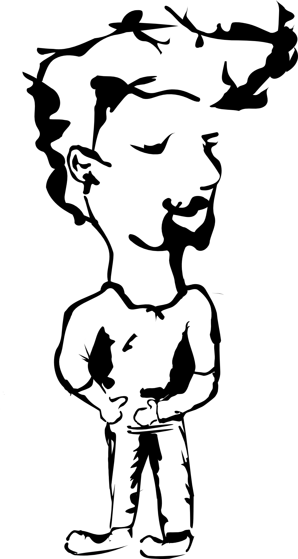 T Shirt Homo Sapiens Punk Rock Clip Art - Hair (1024x1920)