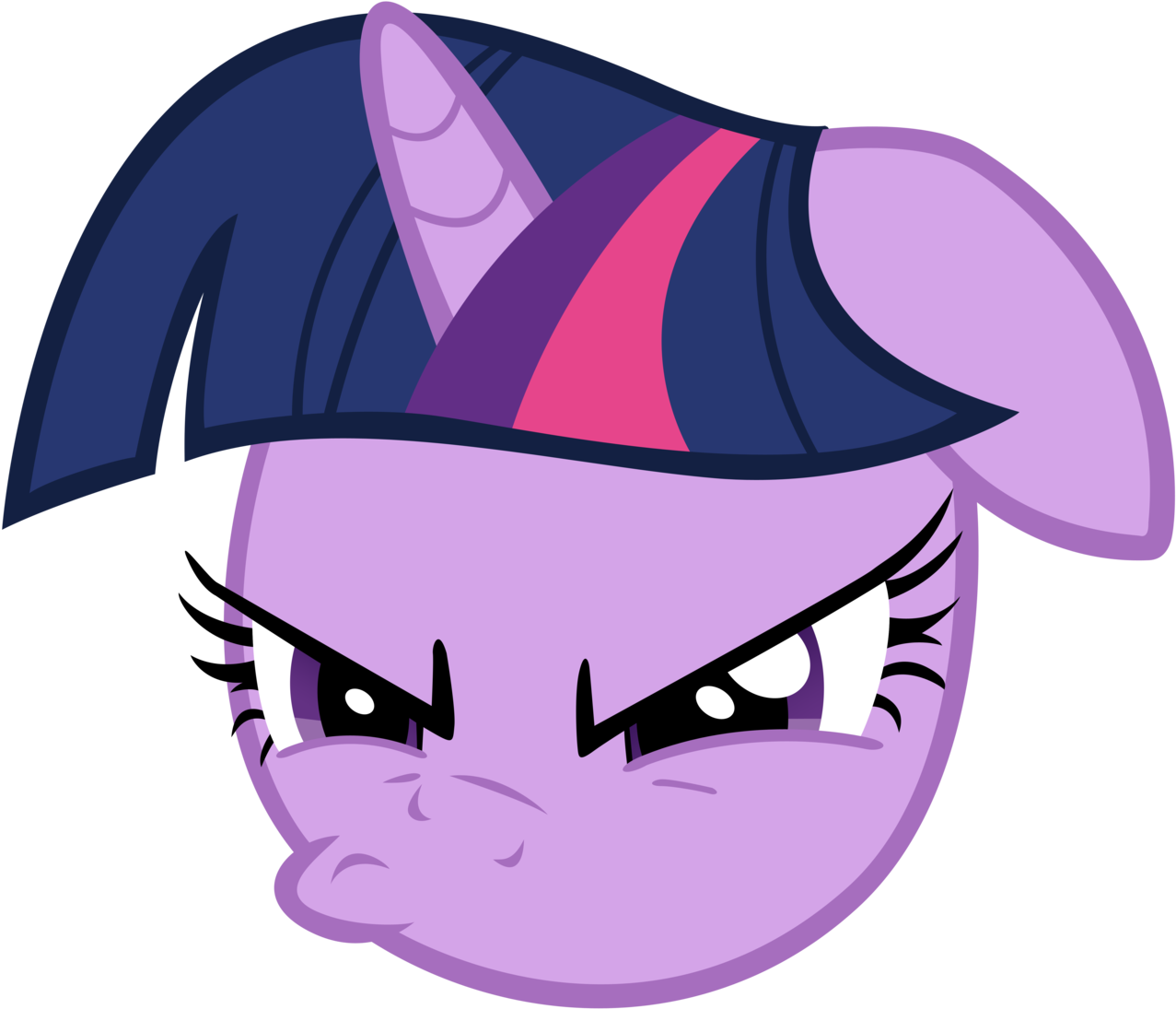 Twilight Sparkle Rarity Rainbow Dash Pinkie Pie Spike - Mlp Twilight Sad Face (1280x1280)