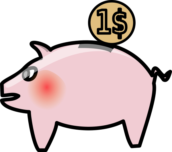 Piggy Bank Derivative 4 Clip Art At Clker - Clip Art For Savings (600x530)