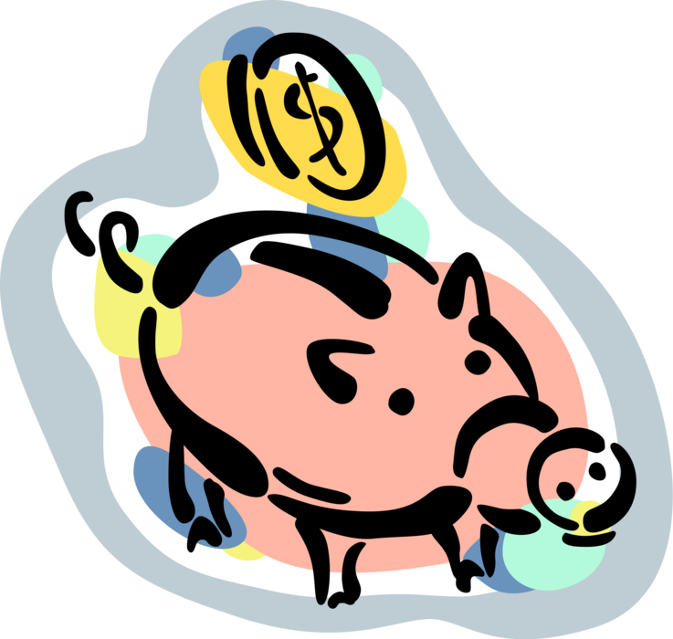 Vector Illustration Of Piggy Bank Money Coin Container - Vector Illustration Of Piggy Bank Money Coin Container (737x700)
