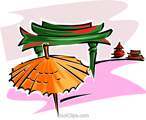 Japanese Shrine Royalty Free Vector Clip Art Illustration - Illustration (480x395)