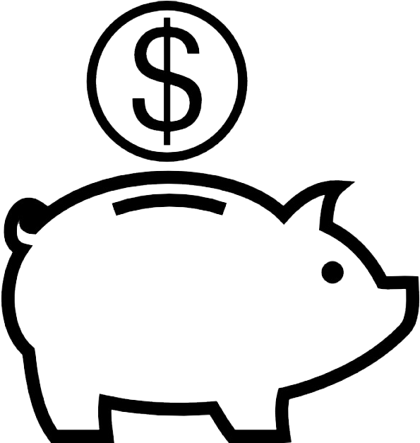 Piggy Bank Png Icon - Bullet Journal Savings Tracker (626x626)