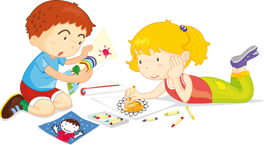 Дети - Дети - Kids Drawing Clipart (870x479)