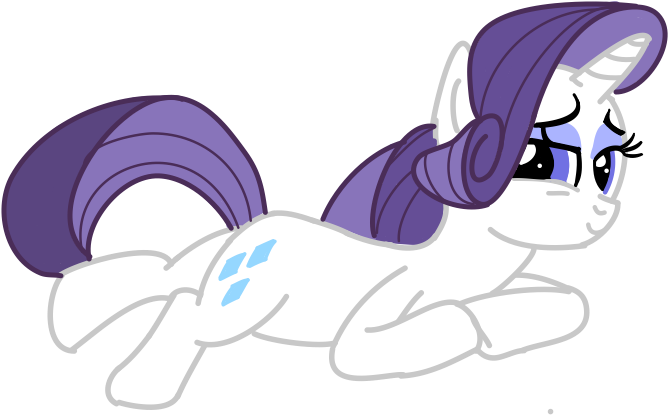 Fanmade Rarity Lying Down - Cartoon (944x704)