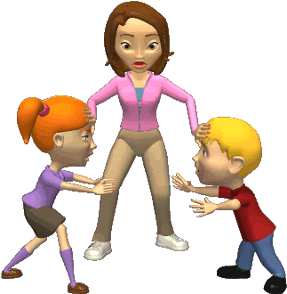 Гифки На Прозрачном Фоне "детишки" - Fighting Boy Girl Gif (350x350)