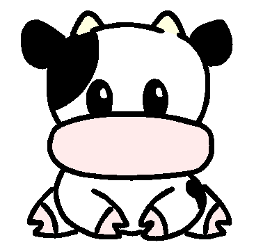 Best Y Finalizamos Esta Serie De Imgenes Tiernas De - Cute Moo? Sticker (rectangle) (378x355)